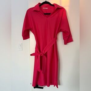 Chic Long Sleeve Red Dress